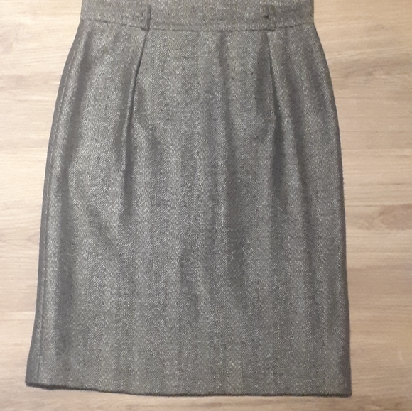 Vintage Herringbone Pencil Skirt - Picture 2 of 6